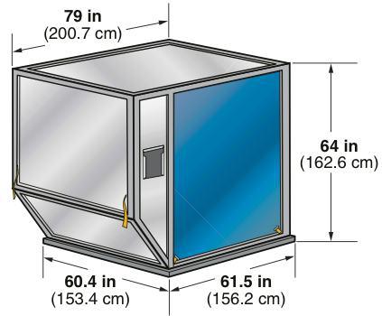 AKE Dimensions 140 x 147 x 152 cm Volume: 4.3m3